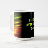 Customisable abstract fun message space futurist コーヒーマグカップ (正面左)