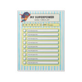 Customisable ADHD KIds Daily Checklist Notepad ノートパッド (回転)