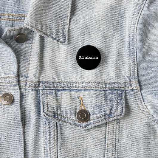 Customisable Alabama Typography 缶バッジ (インサイチュ)