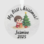 Customisable Baby's First Christmas Acrylic オーナメント (裏面)