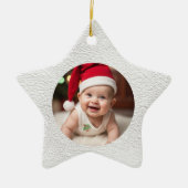 Customisable Baby's First Christmas Star セラミックオーナメント (正面)
