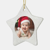 Customisable Baby's First Christmas Star セラミックオーナメント (左)