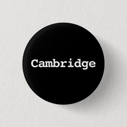 Customisable Cambridge Typography 缶バッジ (正面)