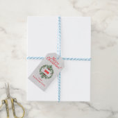 Customisable Christmas Party Festive Floral Wreath ギフトタグ (より糸付き)