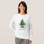 Customisable Christmas Tree Oil Painting Style Tシャツ (正面フル)