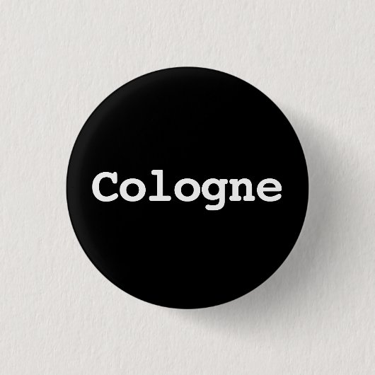 Customisable Cologne Typography 缶バッジ (正面)