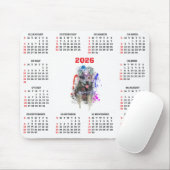 Customisable Cute Blue Heeler Dog Calendar  マウスパッド (マウス)