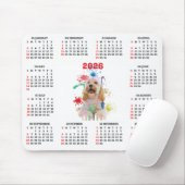 Customisable Cute Cockapoo Dog Calendar  マウスパッド (マウス)
