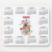 Customisable Cute Cockapoo Dog Calendar マウスパッド (正面)