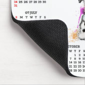 Customisable Cute Dalmatian Dog Calendar マウスパッド (コーナー)