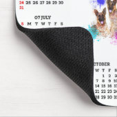 Customisable Cute German Shepherd Dog Calendar  マウスパッド (コーナー)