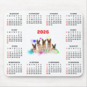 Customisable Cute Labrador Puppies Calendar マウスパッド (正面)