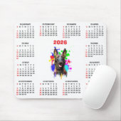 Customisable Cute Malinois Dog Calendar マウスパッド (マウス)
