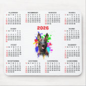 Customisable Cute Malinois Dog Calendar マウスパッド (正面)