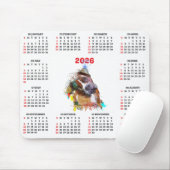 Customisable Cute Pittie Dog Calendar   マウスパッド (マウス)