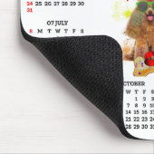 Customisable Cute Poodle Dog Calendar  マウスパッド (コーナー)
