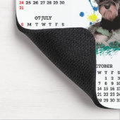 Customisable Cute Schnauzer Dog Calendar マウスパッド (コーナー)