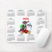 Customisable Cute Shih Tzu Dog Calendar   マウスパッド (マウス)
