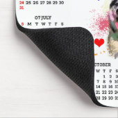 Customisable Cute Siberian Husky Dog Calendar マウスパッド (コーナー)