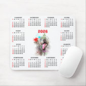 Customisable Cute Weimaraner Dog Calendar  マウスパッド (マウス)