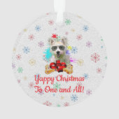 Customisable Dog And Bone Pet Owner's Acrylic Xmas オーナメント (裏面)