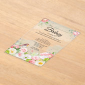 Customisable Female Birthday Invitation – Clear アクリル招待状 (レイダウン)