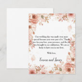 Customisable Floral Wedding Thank You Card | Elega サンキューカード (正面/裏面)