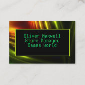 Customisable futuristic space abstract business ca 名刺 (正面)