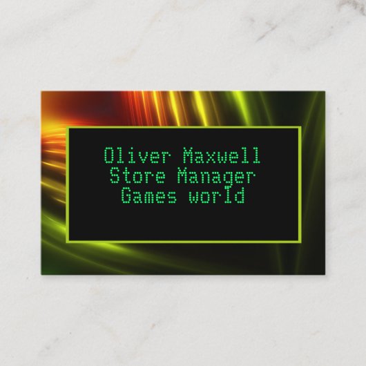 Customisable futuristic space abstract business ca 名刺 (正面)