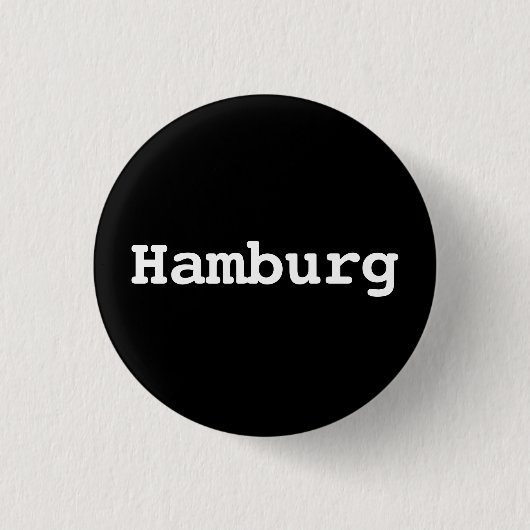 Customisable Hamburg Typography 缶バッジ (正面)