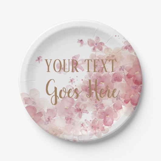 Customisable Handmade Product floral wreath ペーパープレート (正面)