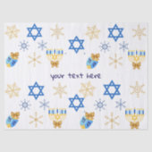Customisable Hanukkah winter tissue Paper 薄葉紙 (正面)