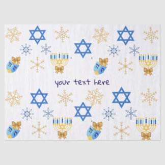 Customisable Hanukkah winter tissue Paper 薄葉紙