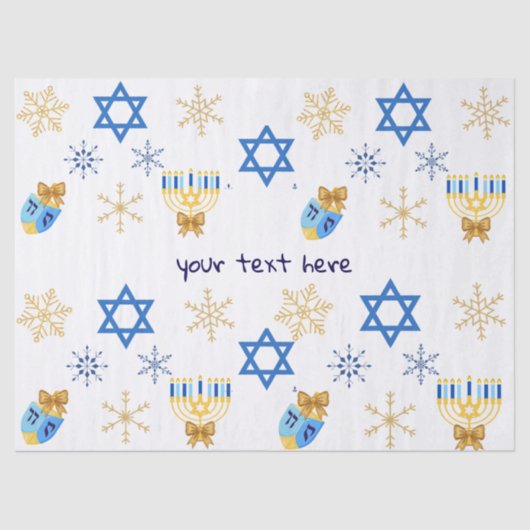 Customisable Hanukkah winter tissue Paper 薄葉紙 (正面)