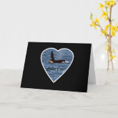 Customisable John Coe Killer Whale West Coast Orca カード (黄色い花)