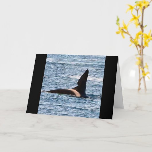 Customisable John Coe Killer Whale West Coast Orca カード (黄色い花)