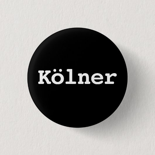 Customisable Kölner Typography 缶バッジ (正面)