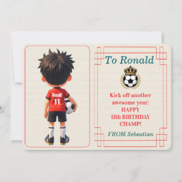 Customisable Name Number and Text Birthday Boy シーズンカード