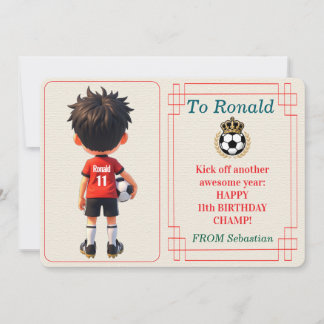 Customisable Name Number and Text Birthday Boy シーズンカード