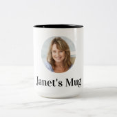 Customisable Photo Mug With Editable Text ツートーンマグカップ (中央)