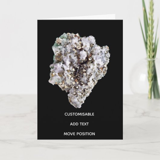 Customisable Pyrite and Green Quartz Crystal カード (正面)