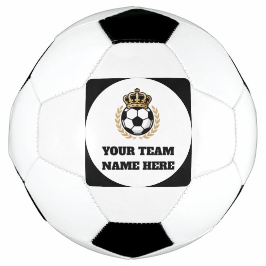 Customisable Soccer Team Football King Logo サッカーボール (正面)