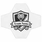 Customisable Soccer Team Jaguar Logo Soccer Ball  サッカーボール (フラット)