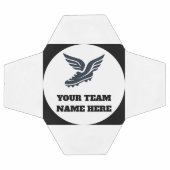 Customisable Soccer Team Winged Football Boot Logo サッカーボール (フラット)