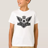 Customisable Winged Soccer Ball Logo Team Children Tシャツ (正面)