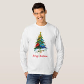 Customisable Xmas Tree Oil Painting Longsleeve Tシャツ (正面フル)