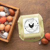 customise egg box Label free range farm fresh eggs スクエアシール