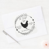 customise egg box Label free range farm fresh eggs スクエアシール (封筒)