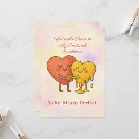 Customise Funny Anniversary Card  You’re My Cheese カード (正面/裏面インサイチュ)