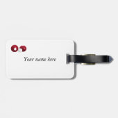 Customiseableの赤い芝生ボール ラゲッジタグ (裏面横)